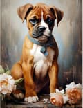 5D Diamantmålning Lojal Hund 30x40cm (Stil 13)