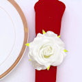 Miniatyrbillede 4 af 5: Håndlavet Blomster Servietringe Sæt af 8, Håndværk Vine Design Serviet Holder Ringe Bord Dekorationer F