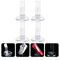 Miniatyrbillede 3 af 3: 4 stk Akryl Display Stativer Sko Display Skobutik Display Stativer Sko Hvile Sko Forhøjere Transparent 12X8.5CM Transparent 12X8.5CM