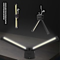Miniatyrbillede 2 af 5: 2025 Opgraderet Gymlampe til Posering, 7-Niveaus Dæmpbar LED Arbejdslampe, Magnetisk & Hængende Krog Campinglygte, USB-C Genopladelig Black