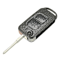 Miniatyrbillede 1 af 5: 2-Knap Flip Fjernbetjening Nøglehus Hu64 Blad Nøgleholder til A C E S W168 W202 Bil