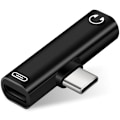 Pikkukuva 2 / 5: USB C - 3,5 mm:n äänisovitin, USB C -kuulokesovitin Ääni USB Type C 2 in 1 -latauskaapeli 3,5 mm:n AUX-liitäntä Huawei Xiaomille
