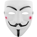 Pikkukuva 1 / 5: Hacker-naamio V for Vendetta -naamio lapsille, naisille ja miehille Halloween-asuun, cosplay, valkoinen, 10 kpl