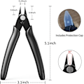Miniatyrbild 3 av 3: 2-pack Trådavbitare, Zip-Tie-Klippare, 5 tum Precisionstrådavbitare, Hobby Saxar, Små Kombinations Tänger