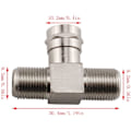 Miniatyrbillede 2 af 5: 2-pak Zink Legering Han til Dobbelt Hun 3-vejs Splitter Adapter Han til 2 Hun Koaksialkabel Stik F-Type Stik