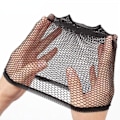 Miniatyrbillede 3 af 5: 2 stk. Paryk Strækbar Elastisk Hårnet Snood Paryk Hætte Cool Mesh Cosplay Sort Farve Fiskenet