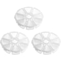 Miniatyrbillede 1 af 5: 3 stk. Klar 8-rums Rund Smykkeperle Opbevaring Organizer Display Beholder Case Box Rund æske opbevaringsboks wi