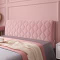 Sängynpäädyn Päällinen Sametti Sängynpäädyn Suojus (1,5m, pinkki)