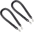 2 Pieces Black Bag Straps Chains (76.5 cm), Resin Bag Strap Replacement