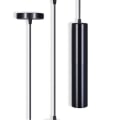 Miniatyrbillede 3 af 4: Sort Varmt Hvid Led Cob Spotlight Lang Rørlys Cylindrisk