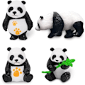 Miniatyrbilde 1 av 5: 4 stk. Tredimensjonale kjøleskapsmagneter er enkle å plukke opp, 3D Panda