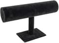 Smykkeholder til armbånd og ure, 23,5 x 7 x 13,5 cm, sort, fløjlslook