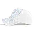 Miniatyrbillede 3 af 5: Dame Studded Rhinestone Krystaller Justerbar Baseball Cap Plain Sparkle Bling Denim Solhat Perfekt til alle udendørsaktiviteter