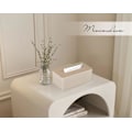 Miniatyrbilde 4 av 5: Vevboks i rektangulært PU-lær, holder for ansiktsvev, for kommode, bad, dekorasjon (Beige)