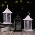 Miniatyrbillede 3 af 5: LED-lanterne, udendørs, dekorativ lanterne, hængende eller stående, H 20 cm, sort