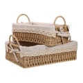 Miniatyrbilde 2 av 3: 1 Sett Vevd Skrivebordskurv Snacks Diverse Oppbevaringskurv Badkurv Hjemmetilbehør Khaki 31X21X10CM Khaki 31X21X10CM