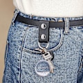 Miniatyrbillede 4 af 5: 4 stk. PU Læder Duty Belt Keeper og Dobbelt Snap Belt Keeper Loop Duty Keepers Passer til Sikkerhed Taktisk Duty Belt Keepers