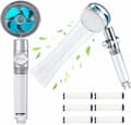 Miniatyrbild 1 av 3: High-Pressure Shower Head with Anti-Limescale Filter – Includes 6 PP Cotton Elements