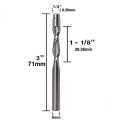 Miniatyrbilde 3 av 5: Kompatibel med tre Solid Carbide-spiss Fryser End Mill 6mm Skaft Topp Spin