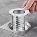 Miniatyrbillede 5 af 5: Brusehårfilter, 3 dele brusehårfilter i rustfrit stål, 5,5 × 5 cm vaskefilter til balkon, køkkengulvafløbsfilter