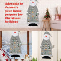 Miniatyrbillede 2 af 4: 2021 Filt Julekalender, 3,75 fod Julemand Væghængt Julekalender med Lommer Julekalender Tæller Ned