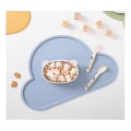 Miniatyrbilde 5 av 5: Silikon Placemat Skyform Matvarekvalitet Varmebestandig Barneplate Mat Barnebarne Portable Placemat Kompatibel Med D