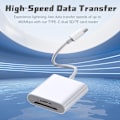 Miniatyrbild 6 av 6: TYPE-C to SD+TF Dual Card Reader, High-Speed 2.0 Data Transfer, Compatible with Windows, MacOK, Linux, Android, and HarmonyOS