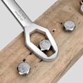 Pikkukuva 2 / 4: Monitoiminen kaksisuuntainen universaalihylsyavain 8mm - 22mm Lazy Wrench -korjaustyökalut Kromivanadiini teräs säädettävä avain Hopea