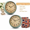 Miniatyrbild 5 av 5: Vintage Quartz Wall Clock 30cm Silent Ticking Large Numbers &