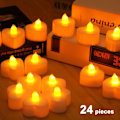 Miniatyrbillede 3 af 4: LED Lys, Batteridrevne Lys, 24 Styk, Røgfrie Elektriske Lys, Realistisk Flamme med Bevægelse. LED Lys, til hjemmet