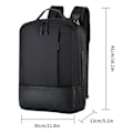 Miniatyrbillede 2 af 3: Mænd Rygsæk 16.1 Tommer USB Opladning Vandafvisende Laptop Computer Taske Casual Business Sort