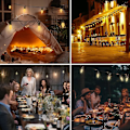 Miniatyrbild 5 av 5: Utomhus String Lights 49ft, Slagtåliga Led Utomhuslampor Vattentäta Patio String Light Med 20st C35 Glödlampor Kommersiella Hängande Ljus För Café Bistro