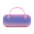 Violett glasögonfodral, 15 * 5,5 * 7 cm, bärbart och tryckt