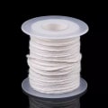 Miniatyrbillede 5 af 5: 3 Ruller 61 Meter Forvokste Væger Stearinlysfremstilling Materiale DIY Bomuld 24 Tråde Flettet Lysvæge Spole Til DIY Lys (hvid) 2 Ruller 63g 2 Rolls 63g
