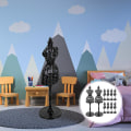 Miniatyrbild 4 av 4: 10 st Dockkläder Mannequin Dockklänning Display Form Står Dockklänning Klänning Modell Står Svart 21X6.5X Black 21X6.5X6.5CM
