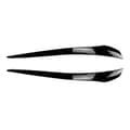 Miniatyrbilde 1 av 5: Bilsvart blank frontlys øyenbryn klistremerke deksel trim for E92 E93 2010-2012 tilbehør