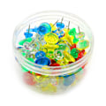 Miniatyrbillede 4 af 5: 100 stk. Store Push Pins 1 Tomme Standard Tommelknapper Stålspids og Plastikhoved Push Pins til Korktavle - Korktavle Opslagstavle