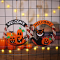 Pikkukuva 5 / 5: 2 kpl Halloween-riipus Ovi Ikkuna Kurpitsa Lepakko Riippuva Riipus Halloween-juhlat Koriste Riippuva Tervetuloa-kyltti