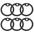 Miniatyrbilde 1 av 3: 6 stk Silikon Hundefeltlydsdempere Navnelappringer Praktiske Hundefeltlydsdempere Svart Black