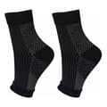 1 Pair Elastic Compression Ankle Protection Socks, Cycling Socks, Running Socks, Ankle Support, Black, S/M