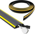 400 cm Flexible PVC Floor Cable Duct, Black and Yellow Electrical Cable Protector, Floor Conduit