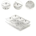 Miniatyrbillede 3 af 3: Tørret Frugtfad Opdelt Serveringsbakke til Dagligstue Spisestue Snacks hvid 2 rum white 6 grids white 6 grids optional