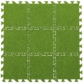 Miniatyrbillede 1 af 4: 36 stk. Miniature Gulvmatter Dekoration Mini Hus Gulvmatter Miniature Puslespil Matter Dekorationer Grøn 3,5x3 Green 3.5x3.5cm