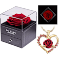 Miniatyrbilde 5 av 5: Glass Rose, Evig glass rose Skjønnheten og Udyret, Kunstig LED, Stabilisert blomst, Romantisk LED lyslenke, Bursdagsgave