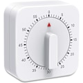 Miniatyrbilde 1 av 5: Kjøkken Timer, 60 Minutter/1 Time Nedtelling Alarm Påminnelse Egg Timere Hvit Kvadrat Inntrekkbar Mekanisk Timer for Baking Koking Eggkoker Lærer