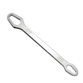 Pikkukuva 1 / 4: Monitoiminen kaksisuuntainen universaalihylsyavain 8mm - 22mm Lazy Wrench -korjaustyökalut Kromivanadiini teräs säädettävä avain Hopea