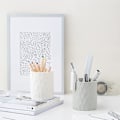 Miniatyrbild 5 av 5: Silikonpenna- och pennhållare, sminkborsthållare, enkel och elegant skrivbord