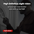 Miniatyrbild 2 av 5: Intelligent visuell dörrklocka, universell dörrklocka, fjärrövervakning av hemmet, videointercom, högupplöst nattvisionsfångst