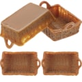 Miniatyrbild 4 av 4: 4 st. Dockhuskorgar 1/12 Skala Miniatyr Resin Frukt Grönsakskorg Modeller Ljusbrun 4.4X2.7CM Light Brown 4.4X2.7CM