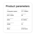 Miniatyrbillede 5 af 5: Sort Bærbar Højttaler, Mini Mobiltelefon Højttaler med 3,5 mm Aux Lydinterface i Klar Bas Mic USB Port